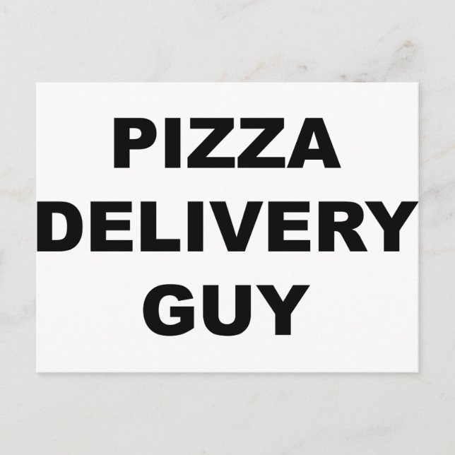 Pizza Delivery Typ Postkarte (Vorderseite)