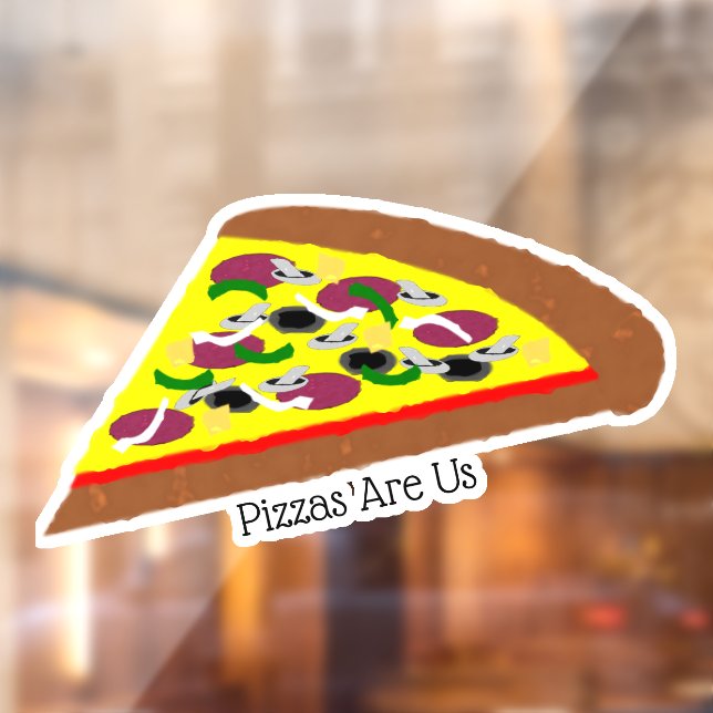 Pizza Design Fensteraufkleber (Blatt 2)