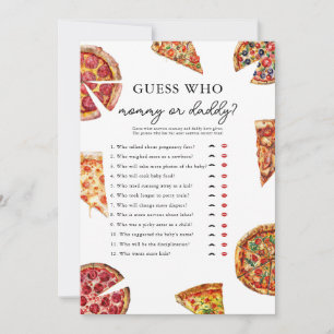 Pizza Devinez Qui Baby shower Carte De Jeu