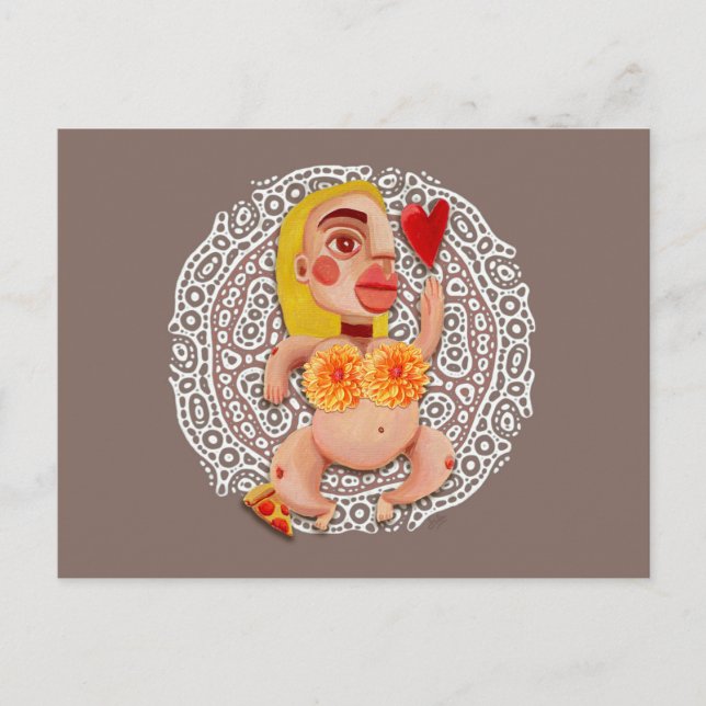 Pizza Diva Postcard Postkarte (Vorderseite)