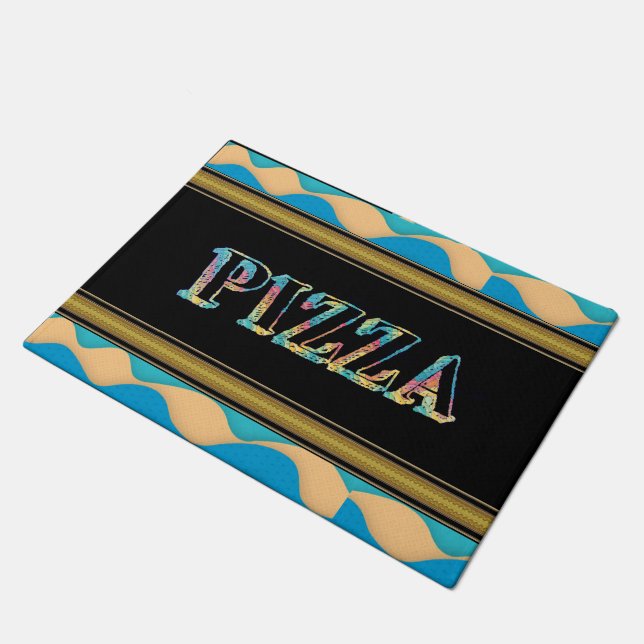 Pizza Door Mat Fußmatte (Schrägansicht)