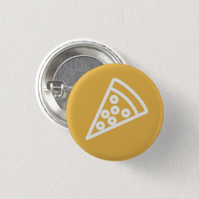Pizza-Ecken-Knopf Button (Vorne & Hinten)