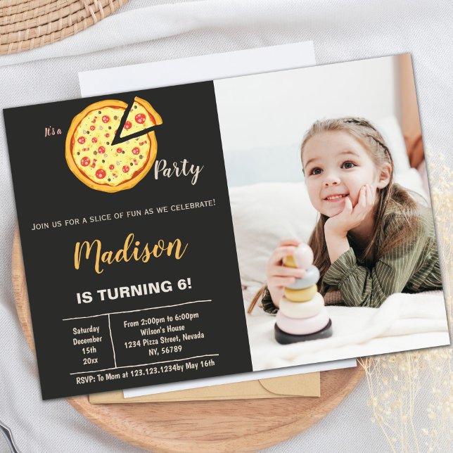 Pizza Einladungen mit Foto (Pizza Invitations with photo)