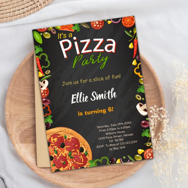 Pizza Einladungen zum Geburtstag (Pizza Birthday Invitations)