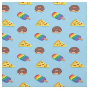 Pizza-Eis-Pop-Donut-Pool-Schwimmhilfen-Muster Stoff