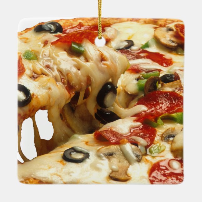 PIZZA-ENTWURF KERAMIKORNAMENT (Rückseite)