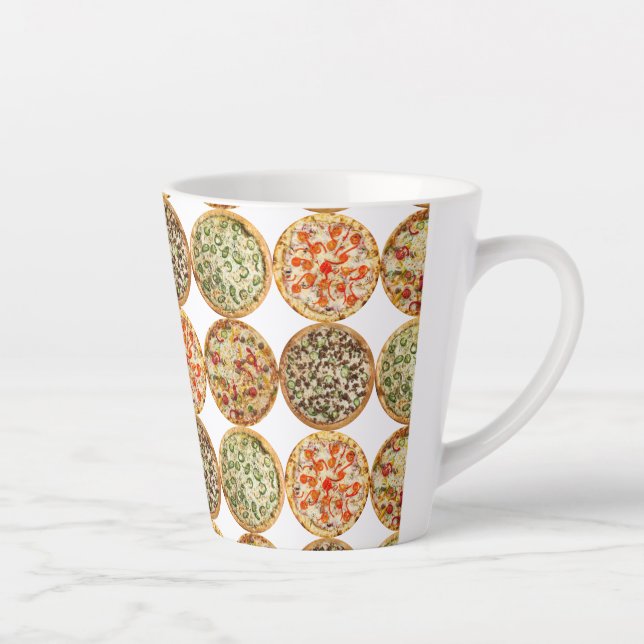 Pizza erfreut Latte Tasse (Rechts)
