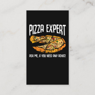Pizza Expert Funny Pizza Advice Visitenkarte