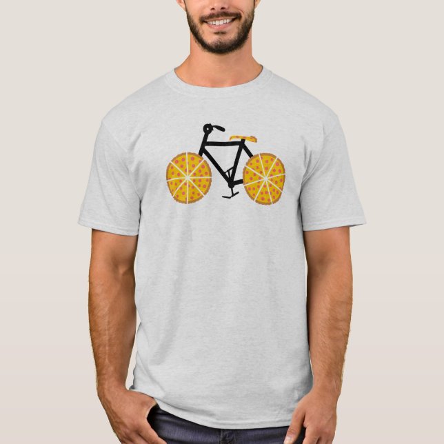Pizza-Fahrrad T-Shirt (Vorderseite)