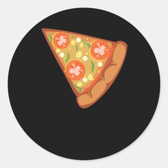 Pizza Favorite Food Runder Aufkleber (Vorderseite)