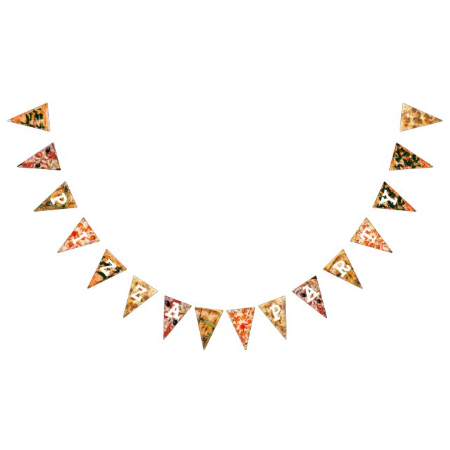 Pizza fête Anniversaire Drapeau (Tout)