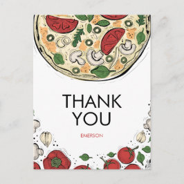 Pizza fête Anniversaire Merci Carte postale