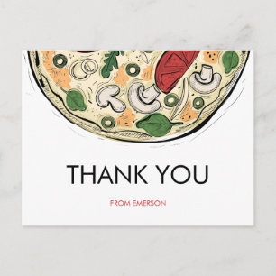 Pizza fête Anniversaire Merci Carte postale