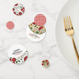 Pizza fête Anniversaire Table Confetti