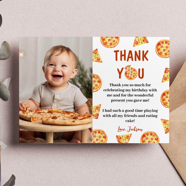 Pizza fête Carte de remerciements Anniversaire (Créateur téléchargé)