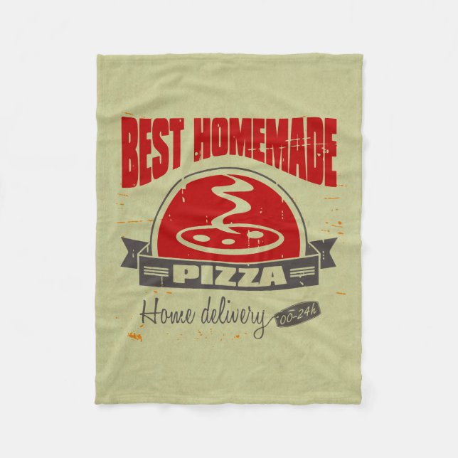 Pizza Fleecedecke (Vorderseite)