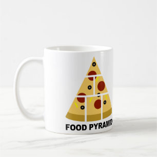 Pizza Food Pyramid Funny Mug oder Travel Mug Kaffeetasse