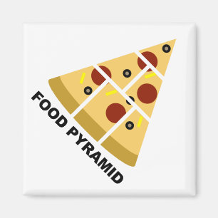 Pizza Food Pyramide Funny Kühlschrankmagnet