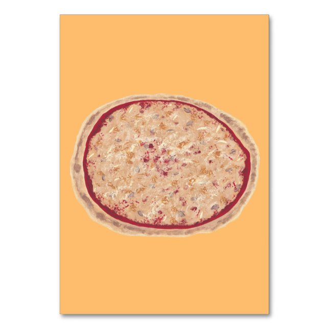 Pizza Food Reading Flashcards für Erwachsene Tischnummer (Vorderseite)