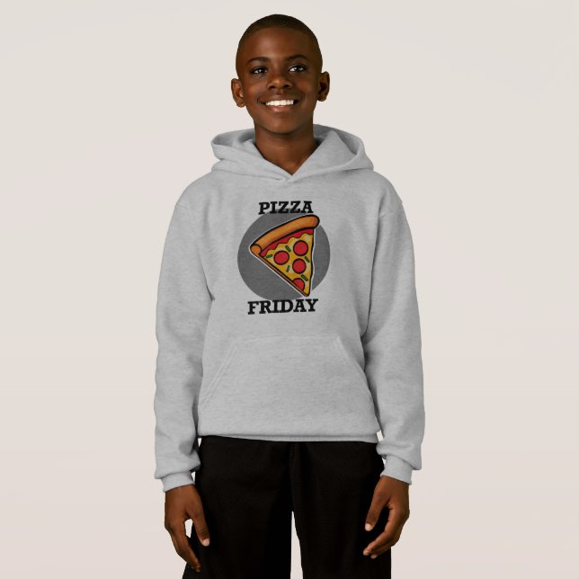 Pizza Freitag Design - Kids's Pullover Hoodie (Vorne ganz)