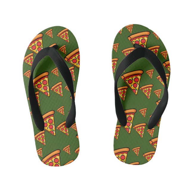 Pizza Freitag Design - Kinder Flip Flops (Fußbett)