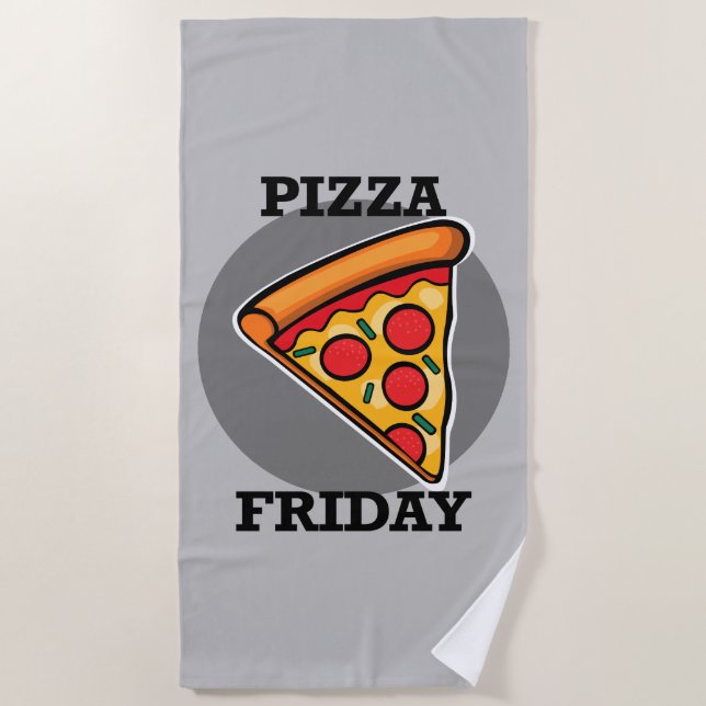 Pizza Freitag Design - Strandtuch (Vorderseite)