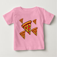 Pizza Friday Design - Baby Fine Jersey T - Shirt