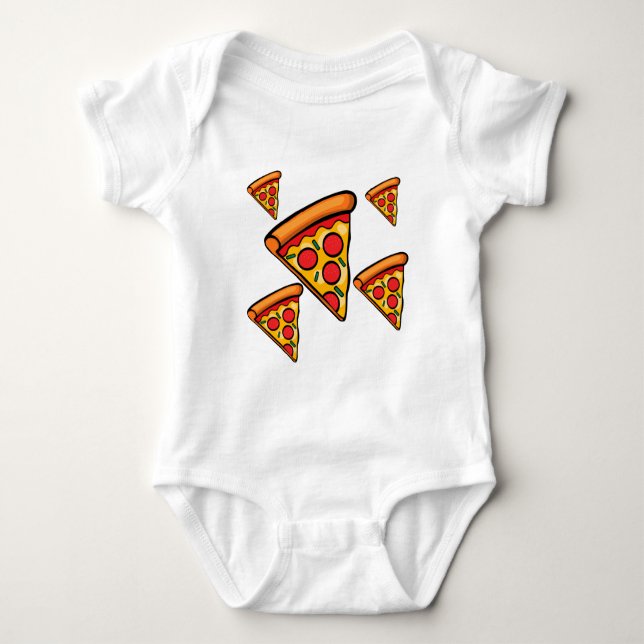 Pizza Friday Design - Baby Jersey Bodysuit Baby Strampler (Vorderseite)