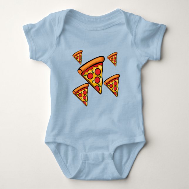 Pizza Friday Design - Baby Jersey Bodysuit Baby Strampler (Vorderseite)