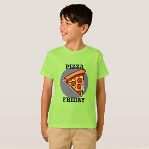 Pizza Friday Design - Kids' Basic T - Shirt