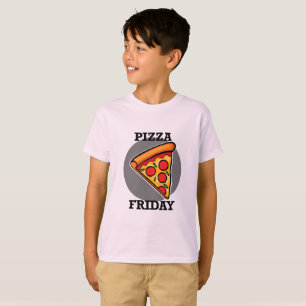 Pizza Friday Design - Kids' Basic T - Shirt