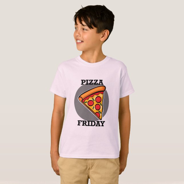 Pizza Friday Design - Kids' Basic T - Shirt (Vorne ganz)
