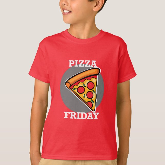 Pizza Friday Design - Kids' Basic T - Shirt (Vorderseite)