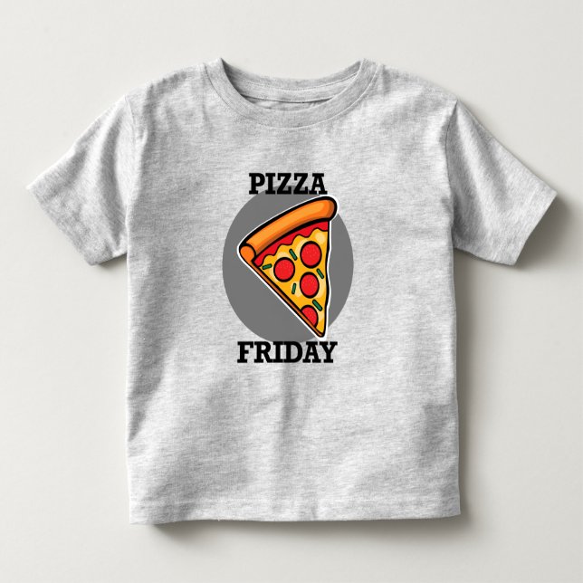 Pizza Friday Design - Kleinkind Fine Jersey T - Sh Kleinkind T-shirt (Vorderseite)