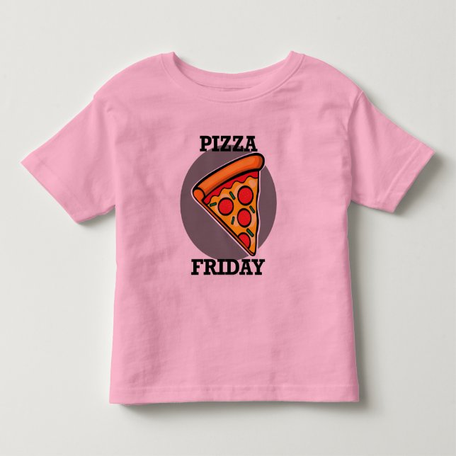 Pizza Friday Design - Kleinkind Fine Jersey T - Sh Kleinkind T-shirt (Vorderseite)