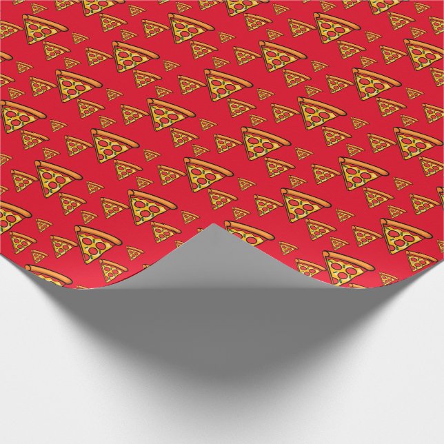 Pizza Friday Design - Matte Wrapping Paper Geschenkpapier (Ecke)