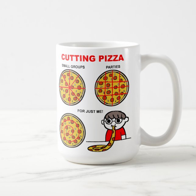 Pizza Funny Mug beenden Kaffeetasse (Rechts)