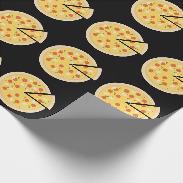 PIZZA FUNNY WRAPPING PAPIER GESCHENKPAPIER (Ecke)
