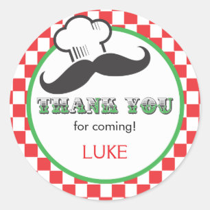 Pizza Gastgeschenk Sticker