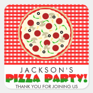 Pizza Gastgeschenk Stickers