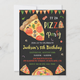 Pizza Geburtstagsfeier Einladung Italienische Gebu