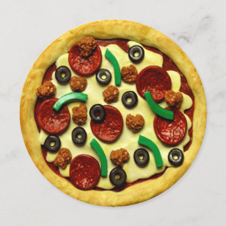 Pizza Geburtstagsparty Einladung