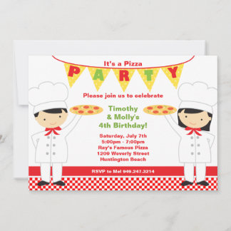 Pizza Geburtstagsparty Einladung