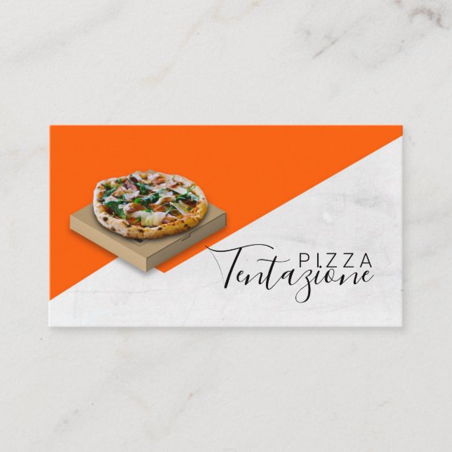 Pizza-Geschäft / Pizza-Lieferung Visitenkarte (Vorderseite)