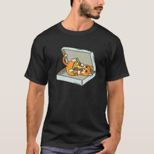 Pizza  Ginger Katze Haustier T-Shirt