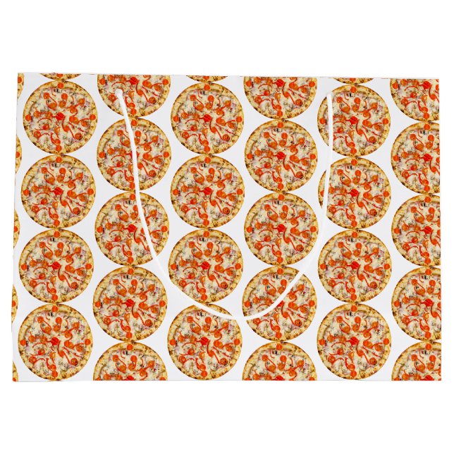 Pizza Große Geschenktüte (Rückseite)