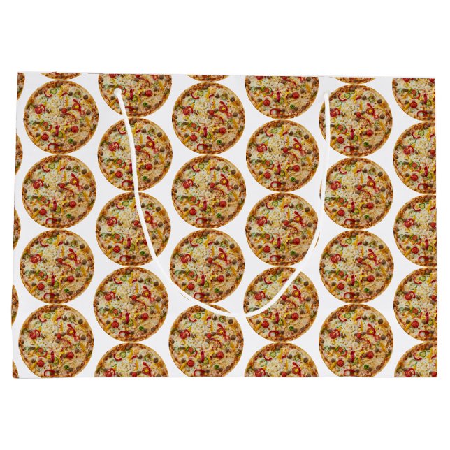 Pizza Große Geschenktüte (Rückseite)