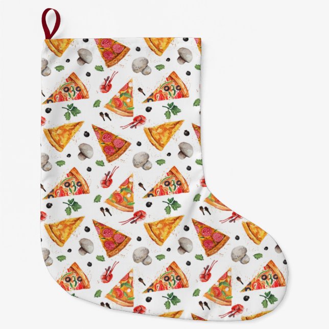 Pizza Großer Weihnachtsstrumpf (Vorderseite)
