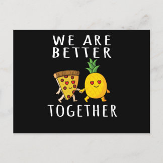 Pizza Hawaii Ananas Pizza Food Postkarte