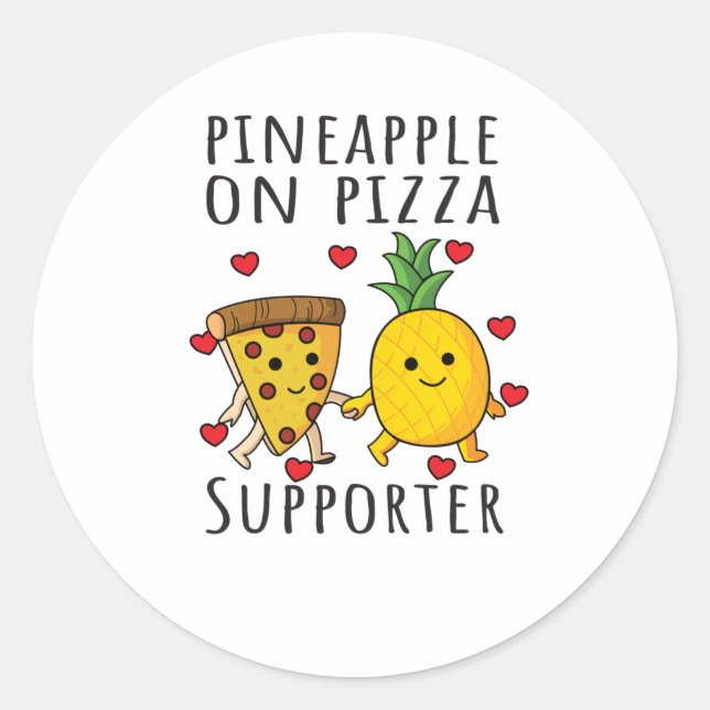 Pizza Hawaii Ananas Pizza Food Runder Aufkleber (Vorderseite)